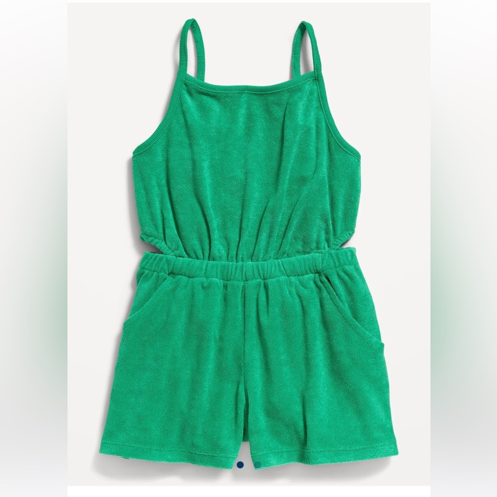 OLD NAVY Loop-Terry Side-Cutout Cami Romper for Girls